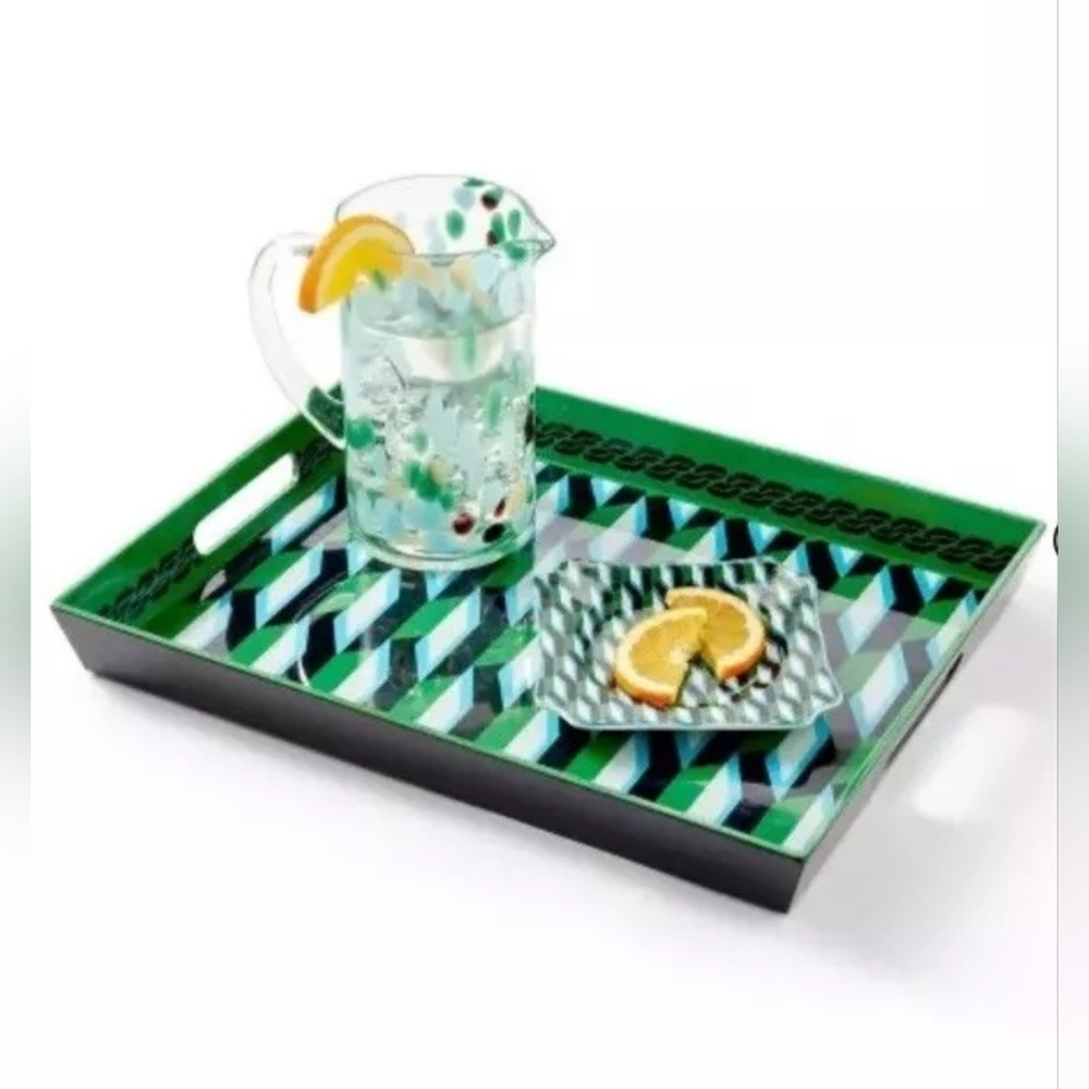 DVF Diane Von Furstenberg x Target Arrow Geo Green Melamine Tray